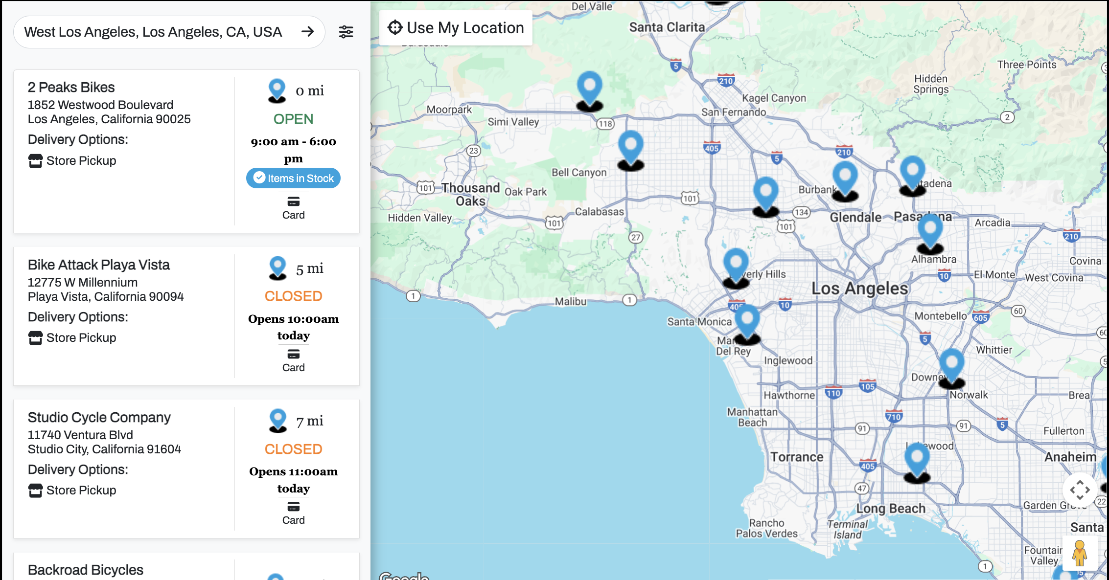 Preview of Marin Bikes Store Locator