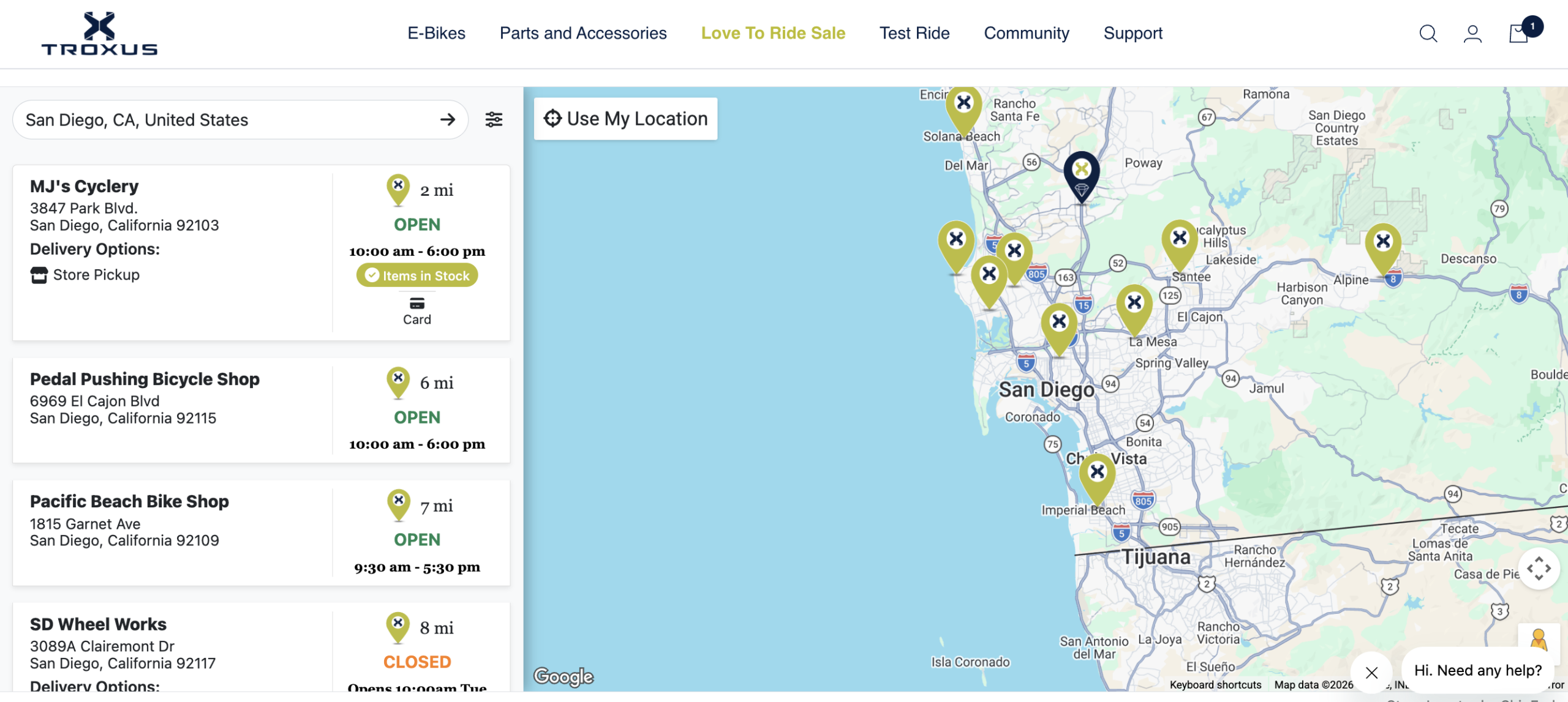 Store Locator for Troxus